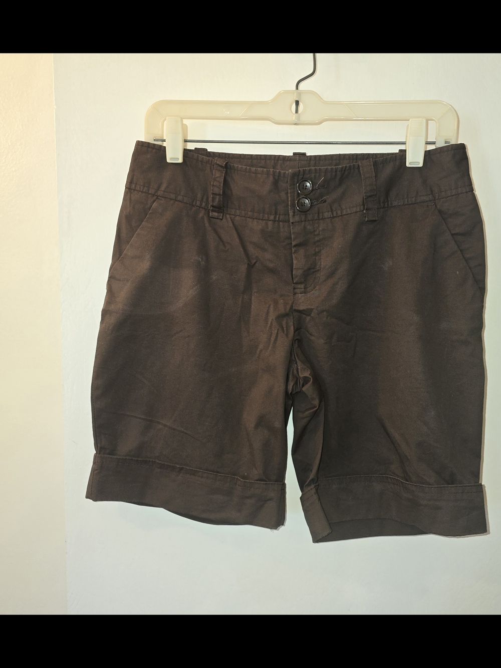 Mossimo Supply Co. Brown Cuffed Women's Bermuda Shorts